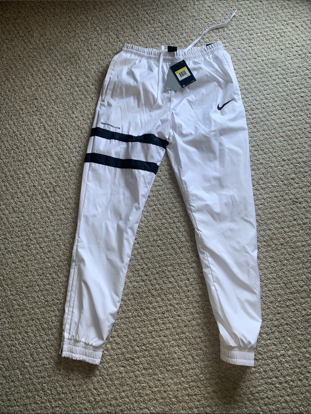 Nike F.C. track pant white nylon lined repel AQ1277 soccer football jogger